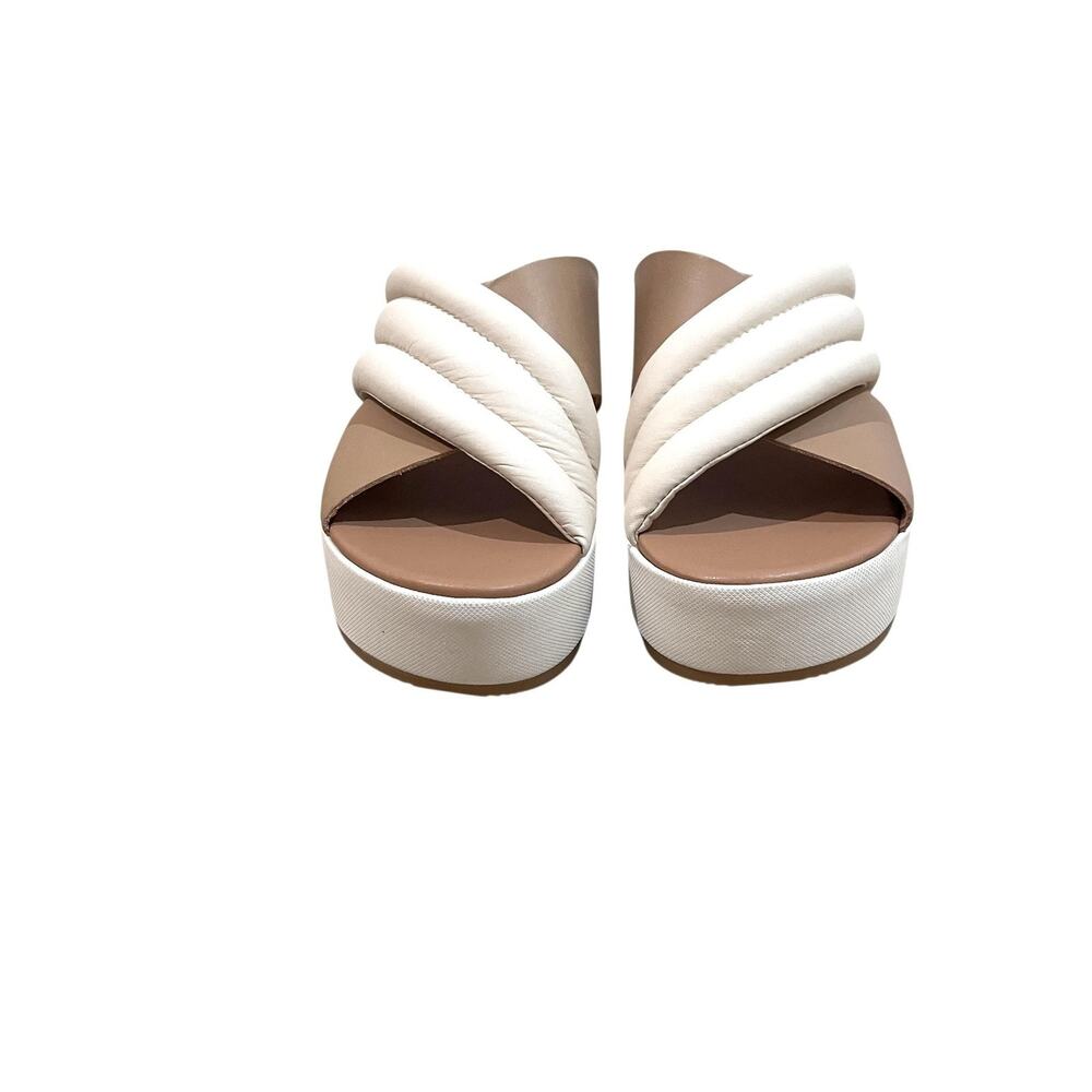 Sorel Shoes Cameron Flatform Puff Wedge Mule Sandal Size 8 | Color: Cream/White - Picture 4 of 11